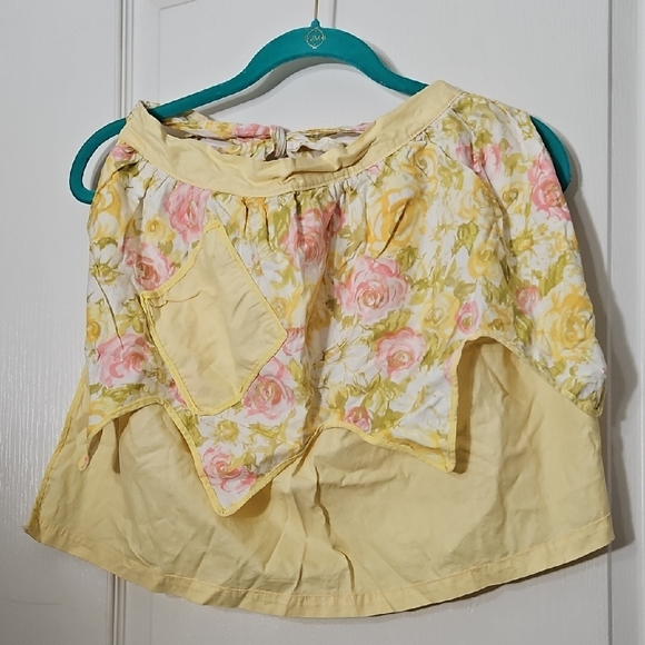 Vintage Reversable Yellow Floral Aprion - Picture 1 of 2